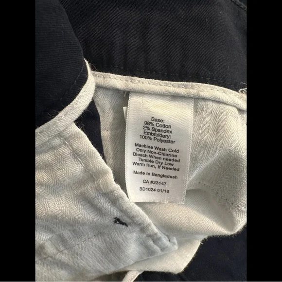 TALBOTS Petite The Perfect Crop Curvy Pants Capri Embroidered Crab Lobster Blue - Picture 6 of 8